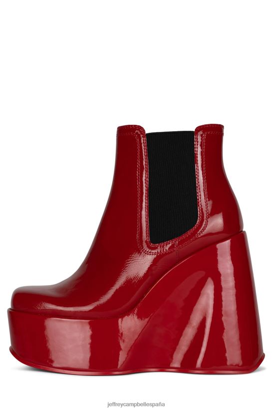 mujer Jeffrey Campbell exagerado charol rojo PHXV4X1235 bota de plataforma