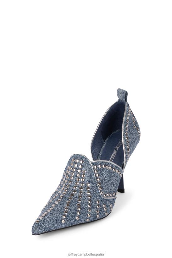 mujer Jeffrey Campbell adornado con lentejuelas mezclilla azul con lavado ácido PHXV4X268 el reinicio de mezclilla