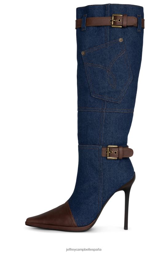 mujer Jeffrey Campbell blu-jean marrón vaquero azul PHXV4X289 el reinicio de mezclilla