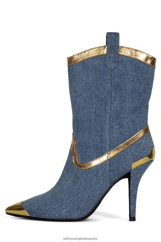 mujer Jeffrey Campbell el-paso mezclilla azul dorado PHXV4X283 el reinicio de mezclilla