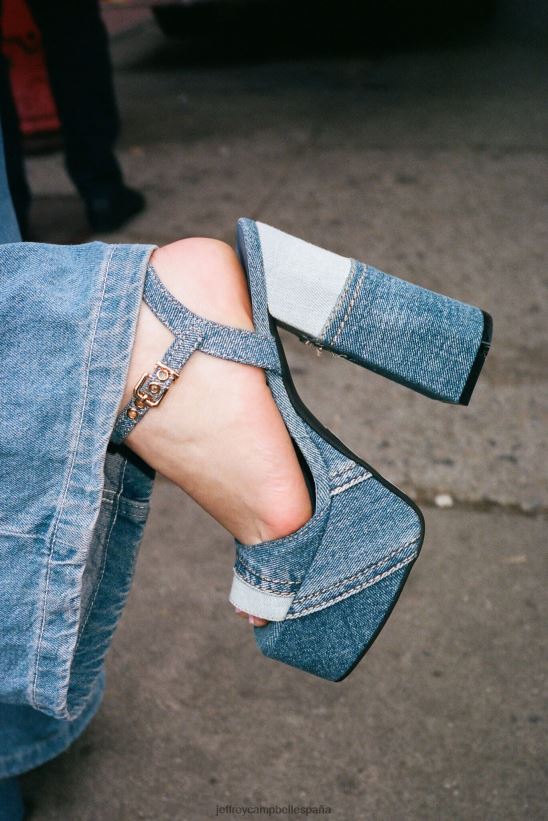 mujer Jeffrey Campbell novia combinación de mezclilla azul PHXV4X293 el reinicio de mezclilla