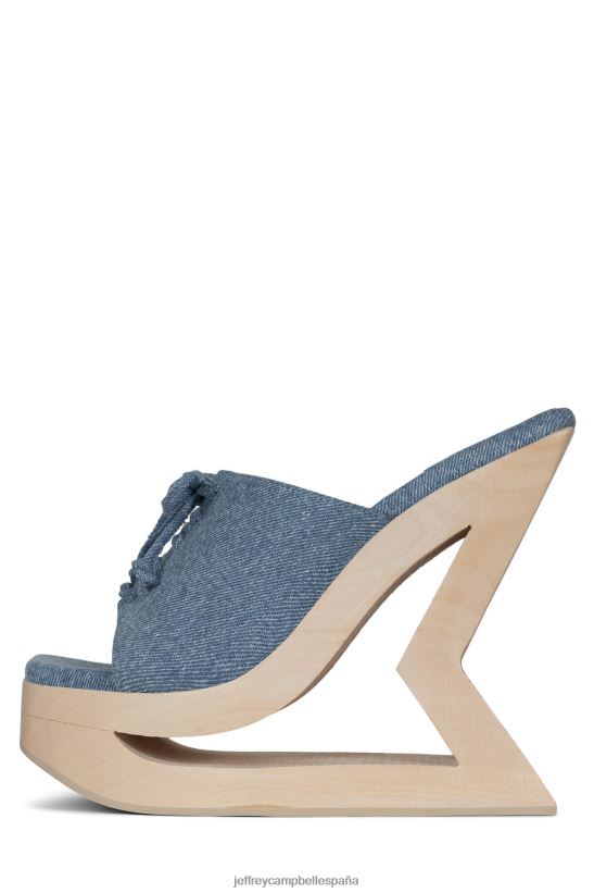 mujer Jeffrey Campbell trapezoide mezclilla azul PHXV4X279 el reinicio de mezclilla