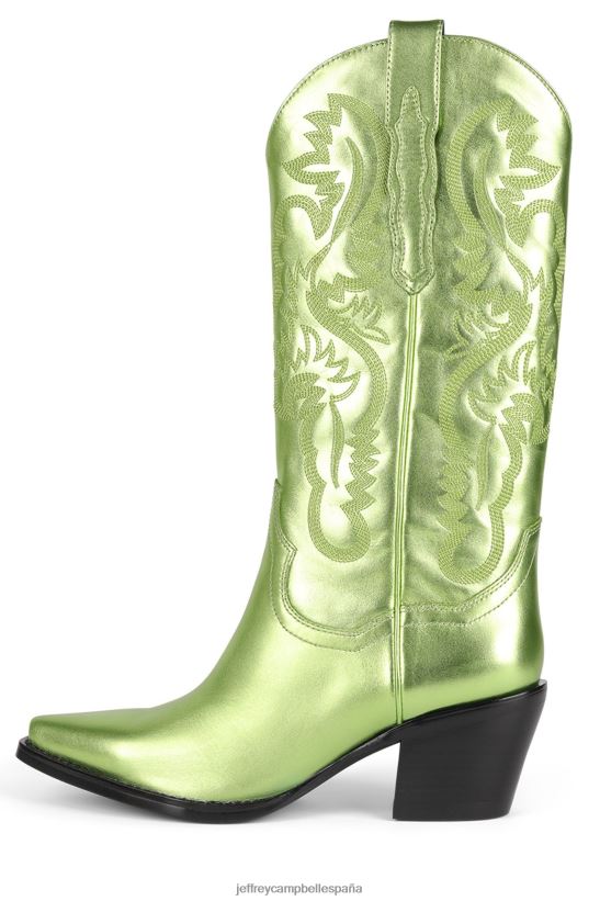 mujer Jeffrey Campbell daga verde metalizado PHXV4X907 botas vaqueras