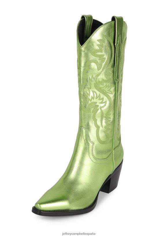 mujer Jeffrey Campbell daga verde metalizado PHXV4X907 botas vaqueras
