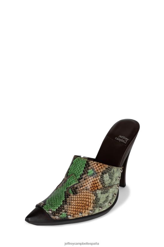 mujer Jeffrey Campbell jayde serpiente verde PHXV4X909 botas vaqueras