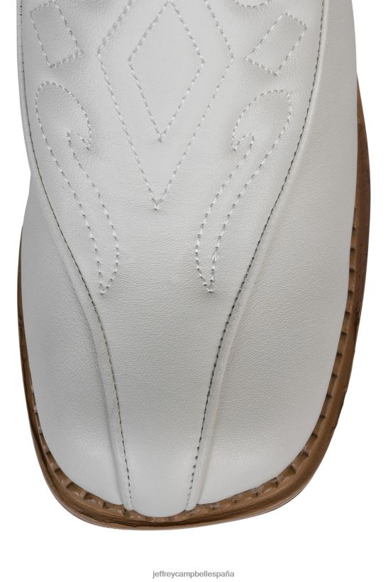 mujer Jeffrey Campbell Deadwrng-h pila de esmalte natural blanco PHXV4X858 botas hasta la rodilla