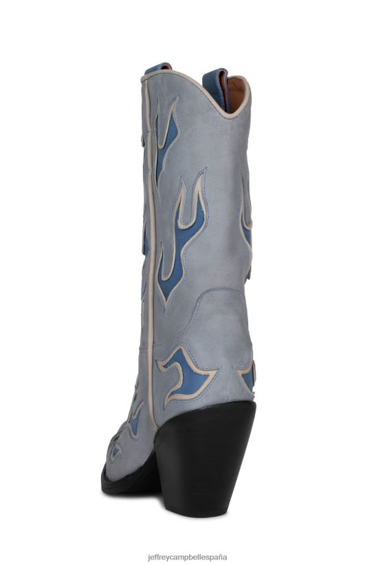 mujer Jeffrey Campbell Llama en combo azul PHXV4X740 botas hasta la rodilla