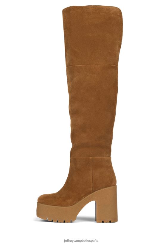 mujer Jeffrey Campbell actualizar-f bronceado miel marfil PHXV4X797 botas hasta la rodilla