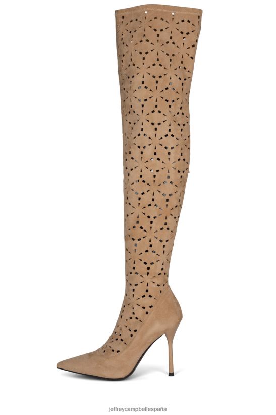 mujer Jeffrey Campbell adonia ante natural PHXV4X843 botas hasta la rodilla