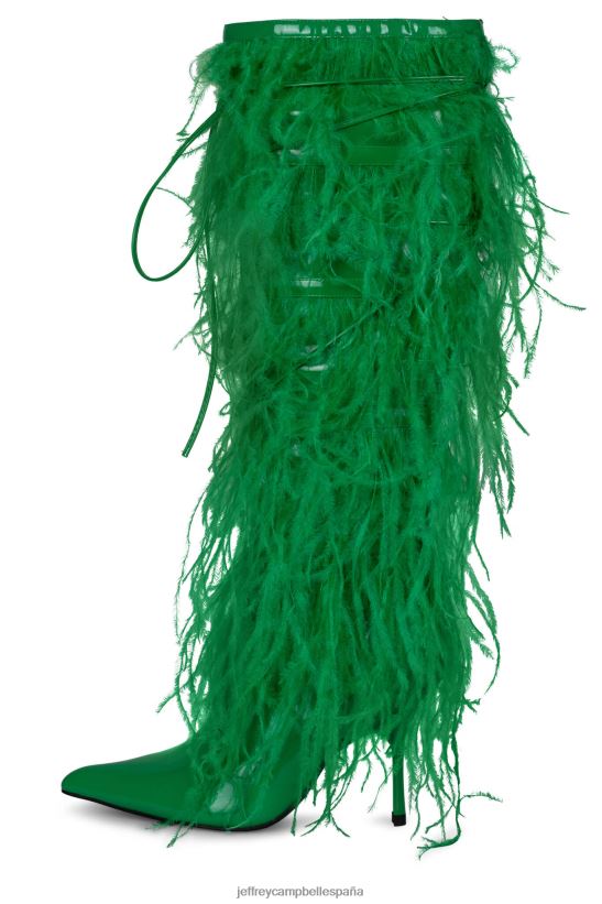 mujer Jeffrey Campbell agitar-ya combo charol verde PHXV4X792 botas hasta la rodilla