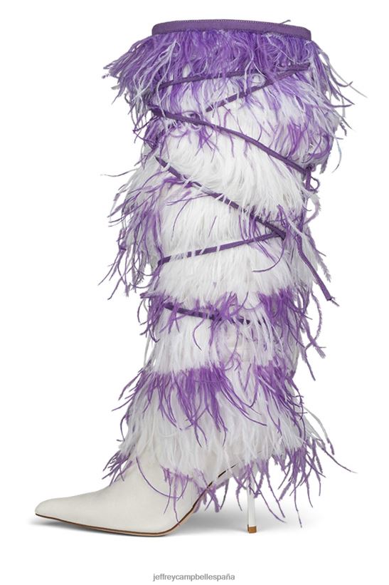 mujer Jeffrey Campbell agitar-ya lila blanca PHXV4X791 botas hasta la rodilla