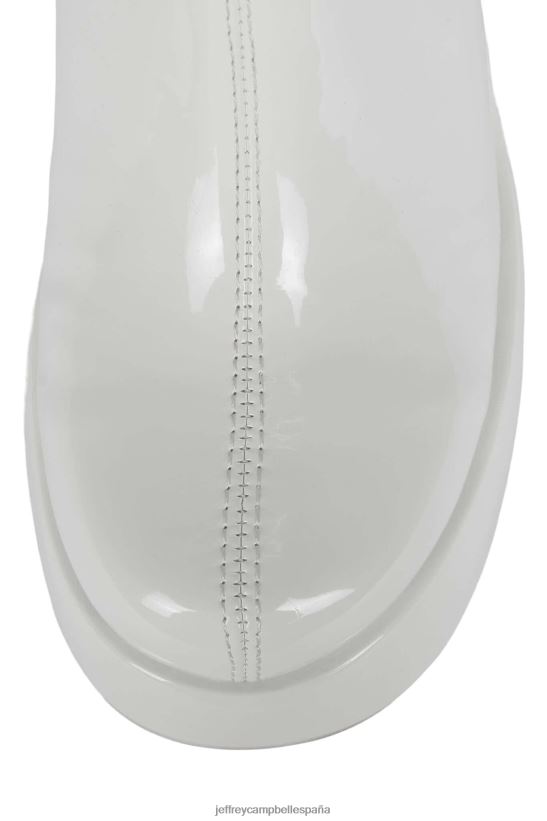 mujer Jeffrey Campbell alita-kh charol blanco PHXV4X784 botas hasta la rodilla
