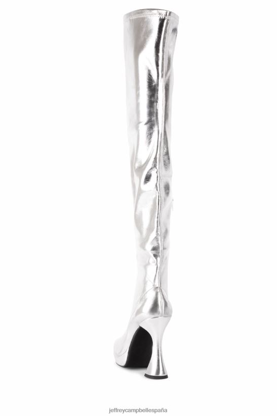mujer Jeffrey Campbell bel-air-ok plata PHXV4X733 botas hasta la rodilla