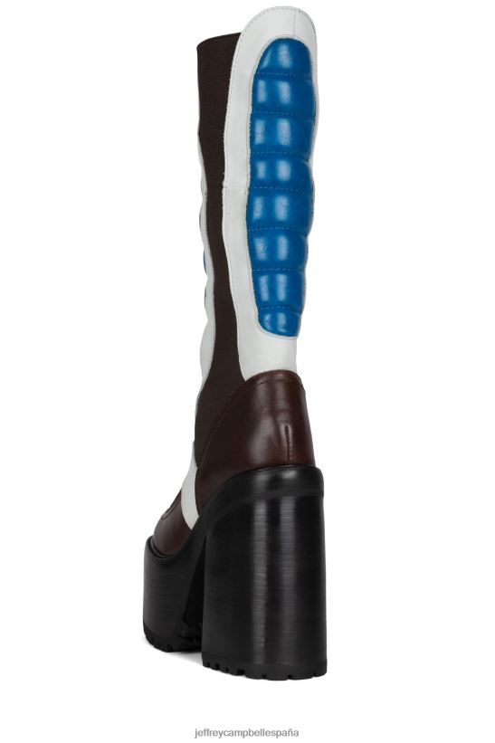 mujer Jeffrey Campbell bicicleta sucia negro azul blanco PHXV4X689 botas hasta la rodilla