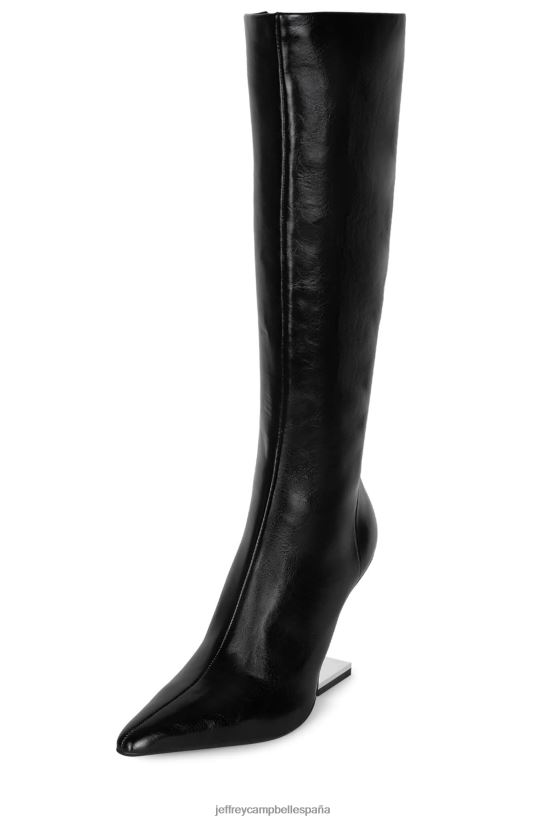 mujer Jeffrey Campbell brújula-kh plata negra PHXV4X692 botas hasta la rodilla