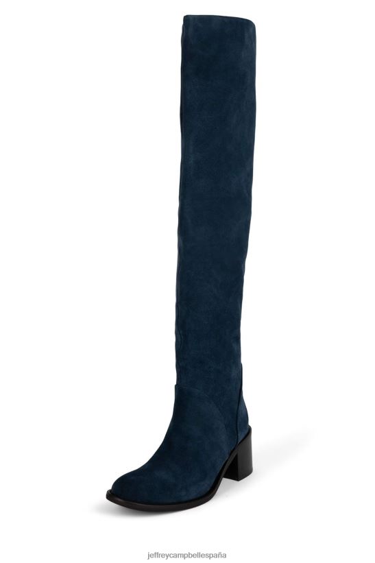 mujer Jeffrey Campbell cabalgando ante azul marino PHXV4X731 botas hasta la rodilla