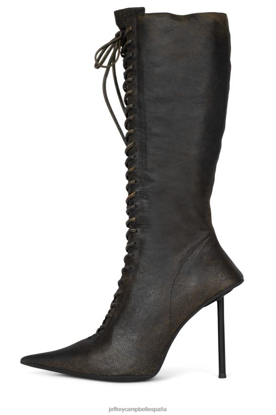 mujer Jeffrey Campbell cautivar marrón angustiado PHXV4X674 botas hasta la rodilla