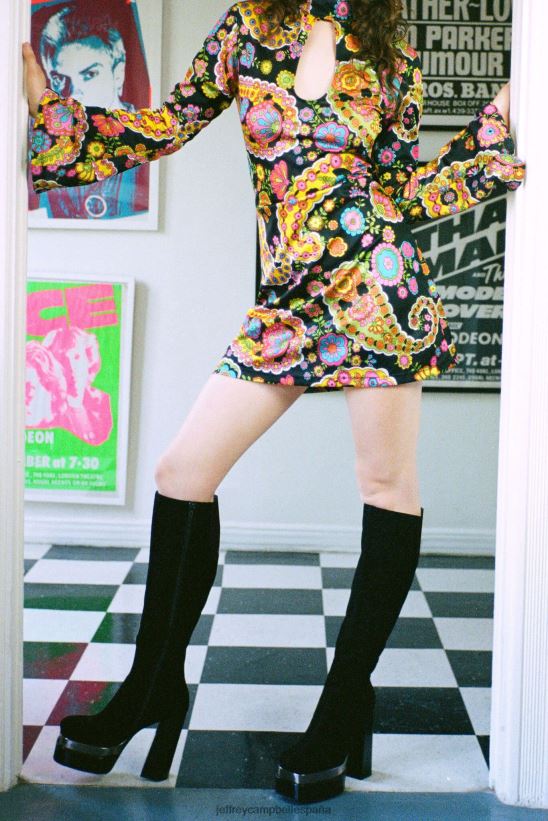 mujer Jeffrey Campbell danzarama ante rojo dorado PHXV4X775 botas hasta la rodilla