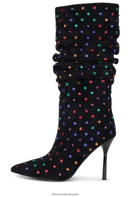 mujer Jeffrey Campbell el espárrago ante negro multicolor PHXV4X758 botas hasta la rodilla