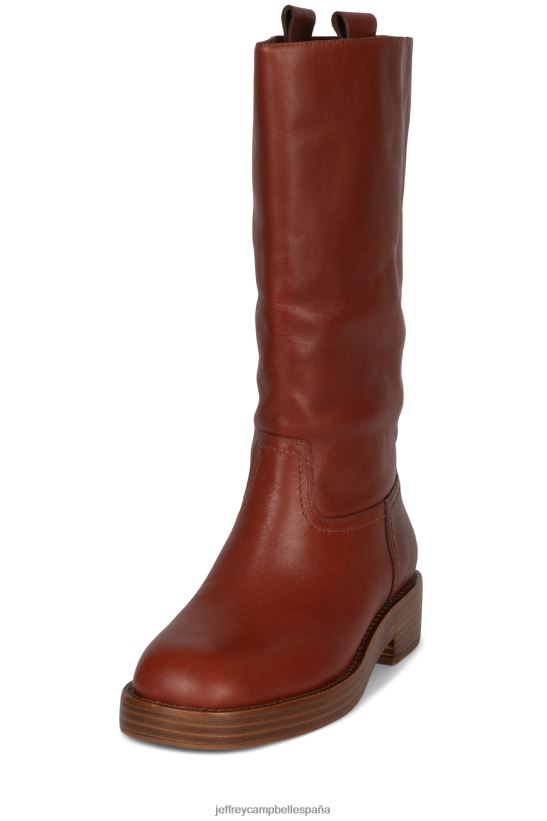 mujer Jeffrey Campbell ella-jinete pila natural roja PHXV4X746 botas hasta la rodilla