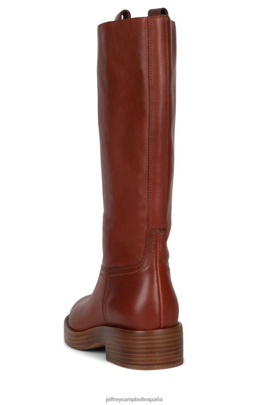 mujer Jeffrey Campbell ella-jinete pila natural roja PHXV4X746 botas hasta la rodilla