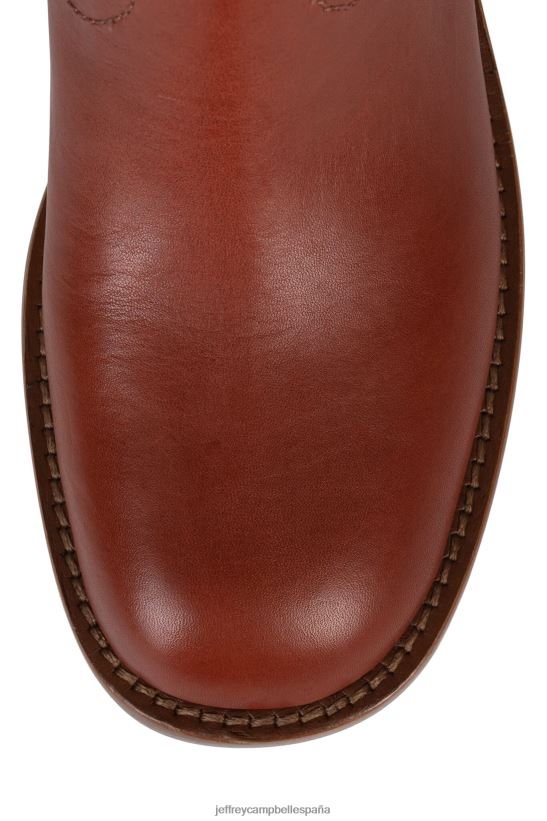 mujer Jeffrey Campbell ella-jinete pila natural roja PHXV4X746 botas hasta la rodilla