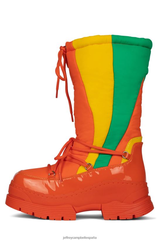 mujer Jeffrey Campbell esquís naranja brillante multi PHXV4X787 botas hasta la rodilla