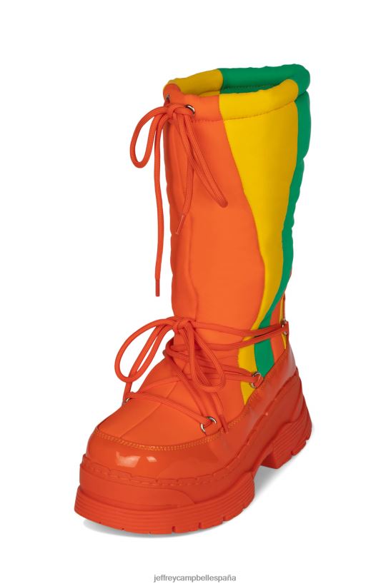 mujer Jeffrey Campbell esquís naranja brillante multi PHXV4X787 botas hasta la rodilla