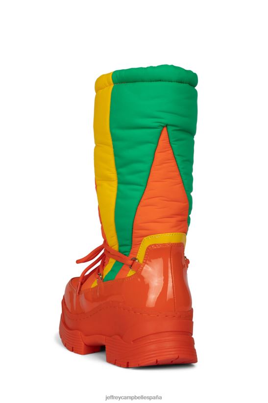 mujer Jeffrey Campbell esquís naranja brillante multi PHXV4X787 botas hasta la rodilla