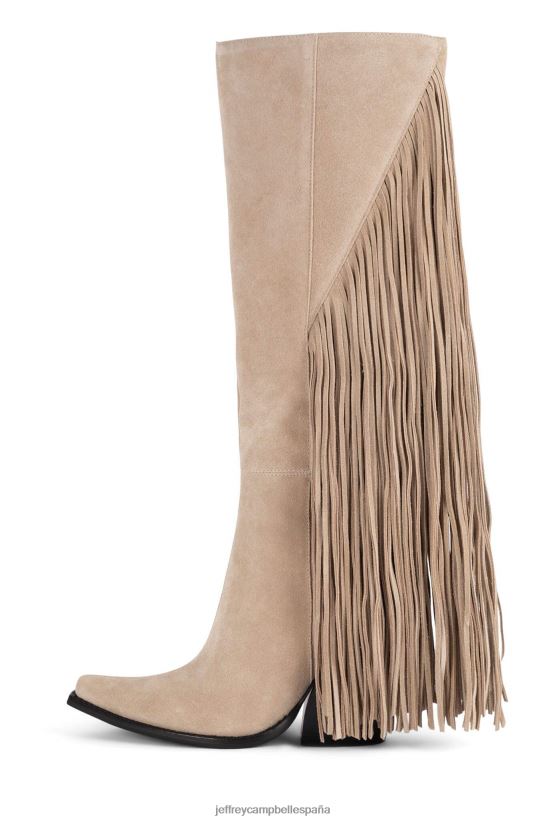 mujer Jeffrey Campbell ganado ante beige PHXV4X824 botas hasta la rodilla