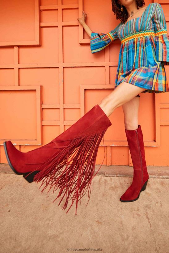 mujer Jeffrey Campbell ganado ante rojo PHXV4X823 botas hasta la rodilla