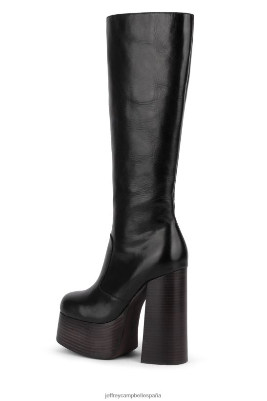 mujer Jeffrey Campbell hey-joe negro PHXV4X882 botas hasta la rodilla