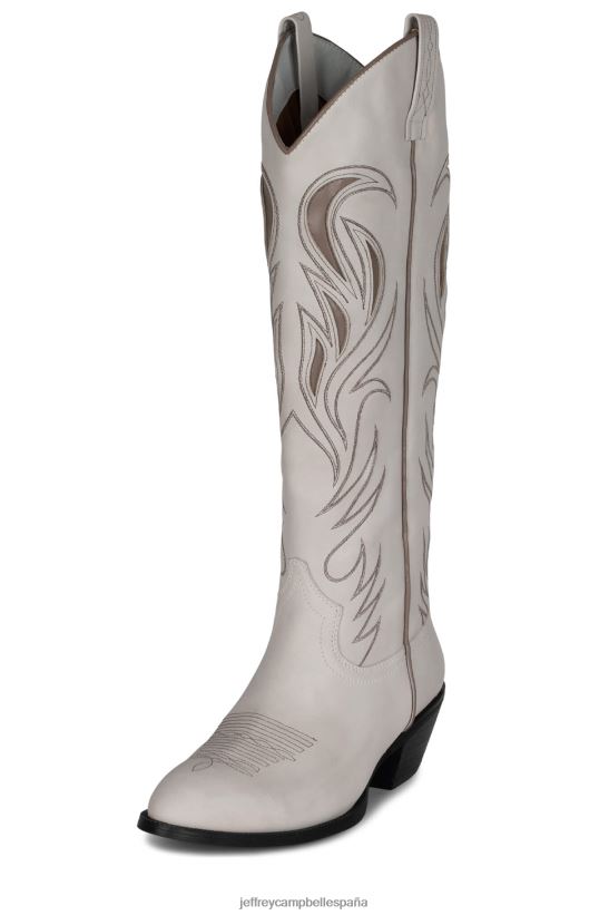 mujer Jeffrey Campbell la cooperativa blanco topo PHXV4X763 botas hasta la rodilla