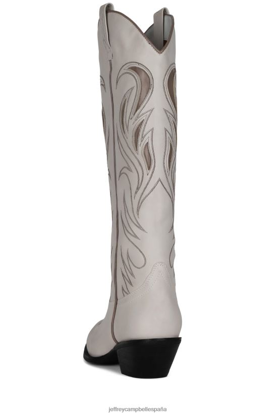 mujer Jeffrey Campbell la cooperativa blanco topo PHXV4X763 botas hasta la rodilla