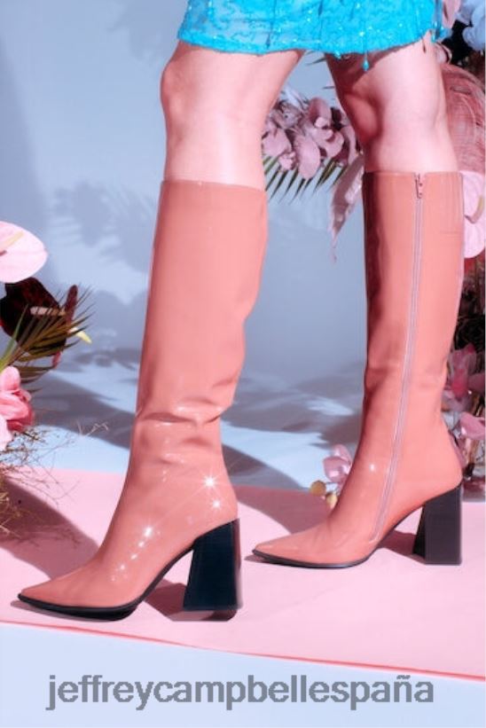 mujer Jeffrey Campbell lasiren-kh patente de rubor polvoriento PHXV4X725 botas hasta la rodilla