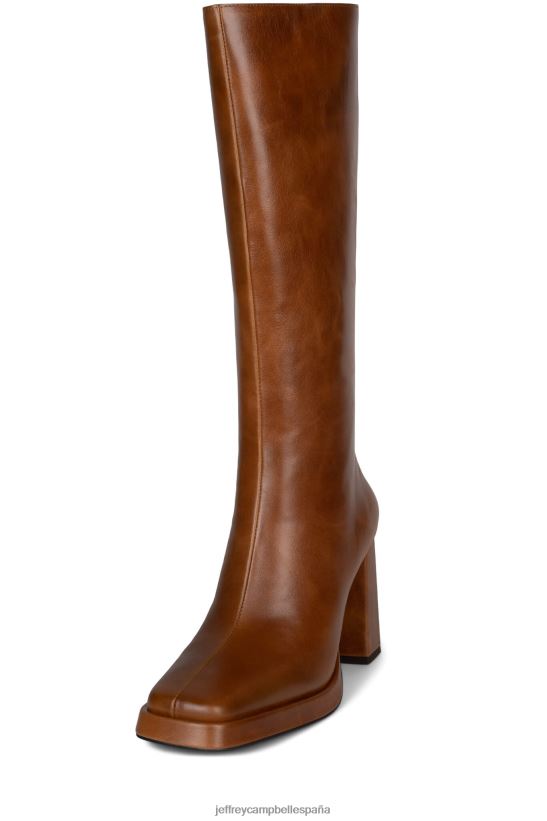 mujer Jeffrey Campbell máximo-2 bronceado brillante PHXV4X686 botas hasta la rodilla
