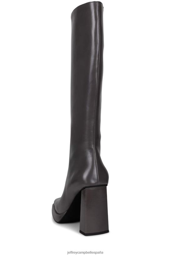 mujer Jeffrey Campbell máximo-2 gris brillante PHXV4X839 botas hasta la rodilla