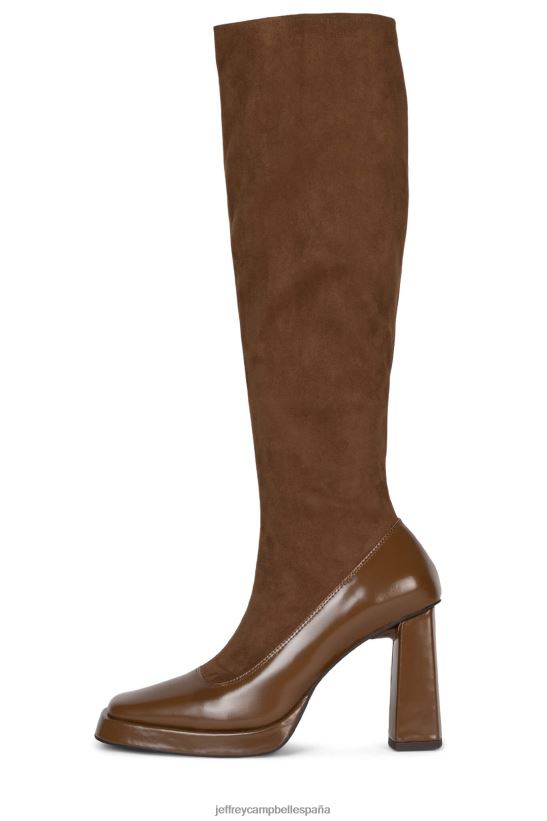 mujer Jeffrey Campbell maxim-s combo bronceado PHXV4X744 botas hasta la rodilla