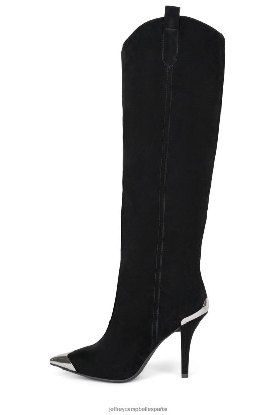 mujer Jeffrey Campbell mira por dónde ante negro plata PHXV4X840 botas hasta la rodilla