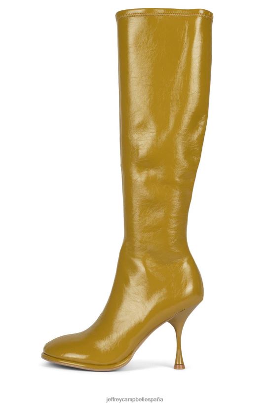 mujer Jeffrey Campbell oblicuos-k charol arrugado chartreuse PHXV4X720 botas hasta la rodilla