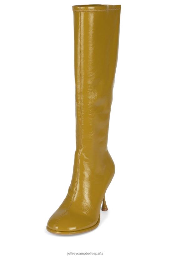 mujer Jeffrey Campbell oblicuos-k charol arrugado chartreuse PHXV4X720 botas hasta la rodilla
