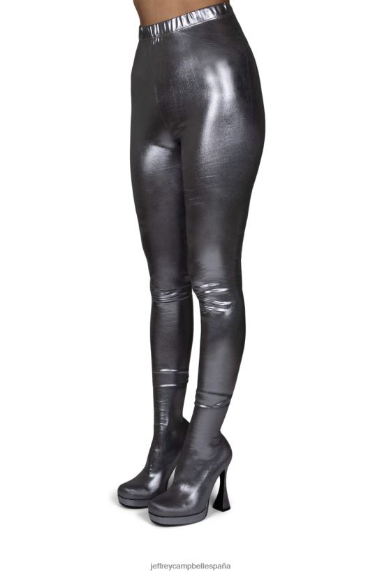 mujer Jeffrey Campbell pantalones plata PHXV4X786 botas hasta la rodilla