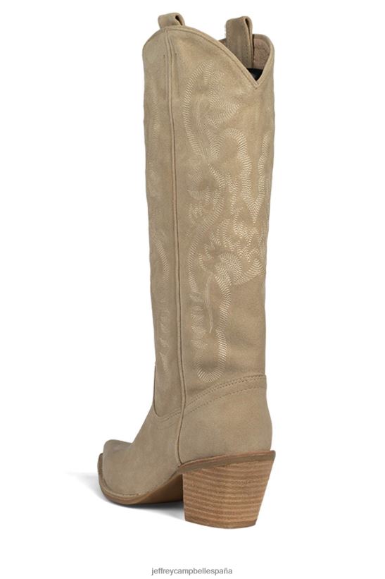 mujer Jeffrey Campbell ranchero-k ante beige PHXV4X669 botas hasta la rodilla