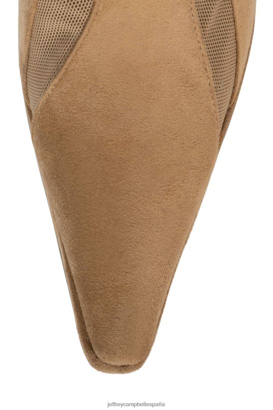 mujer Jeffrey Campbell rayas-kh malla de ante natural PHXV4X700 botas hasta la rodilla