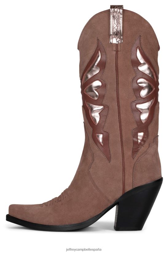 mujer Jeffrey Campbell revoloteando rubor ante rosa metalizado PHXV4X777 botas hasta la rodilla