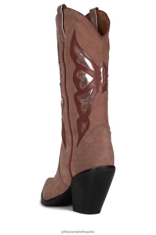 mujer Jeffrey Campbell revoloteando rubor ante rosa metalizado PHXV4X777 botas hasta la rodilla