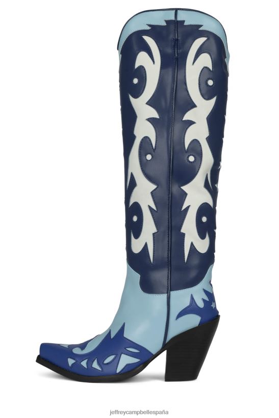 mujer Jeffrey Campbell starwood-2 combo azul PHXV4X788 botas hasta la rodilla