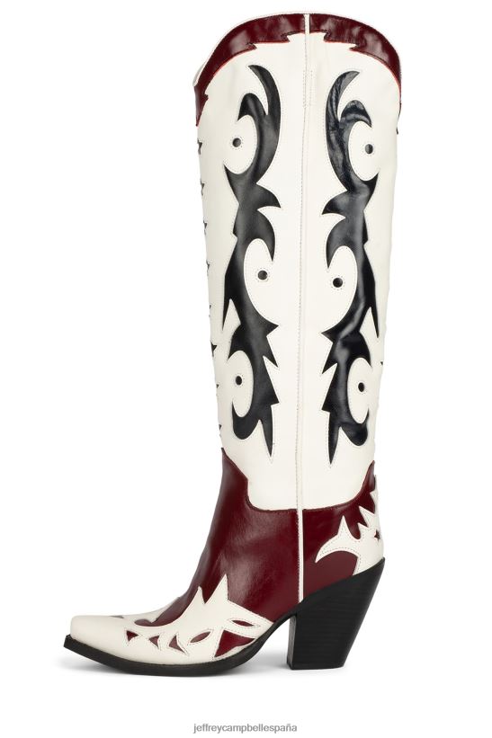 mujer Jeffrey Campbell starwood-2 rojo blanco azul PHXV4X789 botas hasta la rodilla