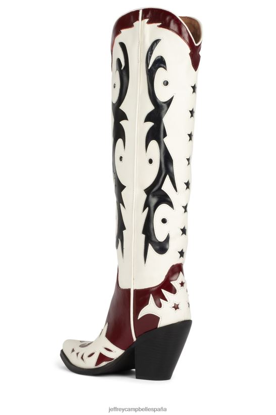 mujer Jeffrey Campbell starwood-2 rojo blanco azul PHXV4X789 botas hasta la rodilla