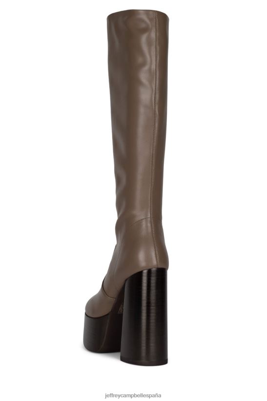 mujer Jeffrey Campbell túnel del tiempo marrón oscuro PHXV4X773 botas hasta la rodilla